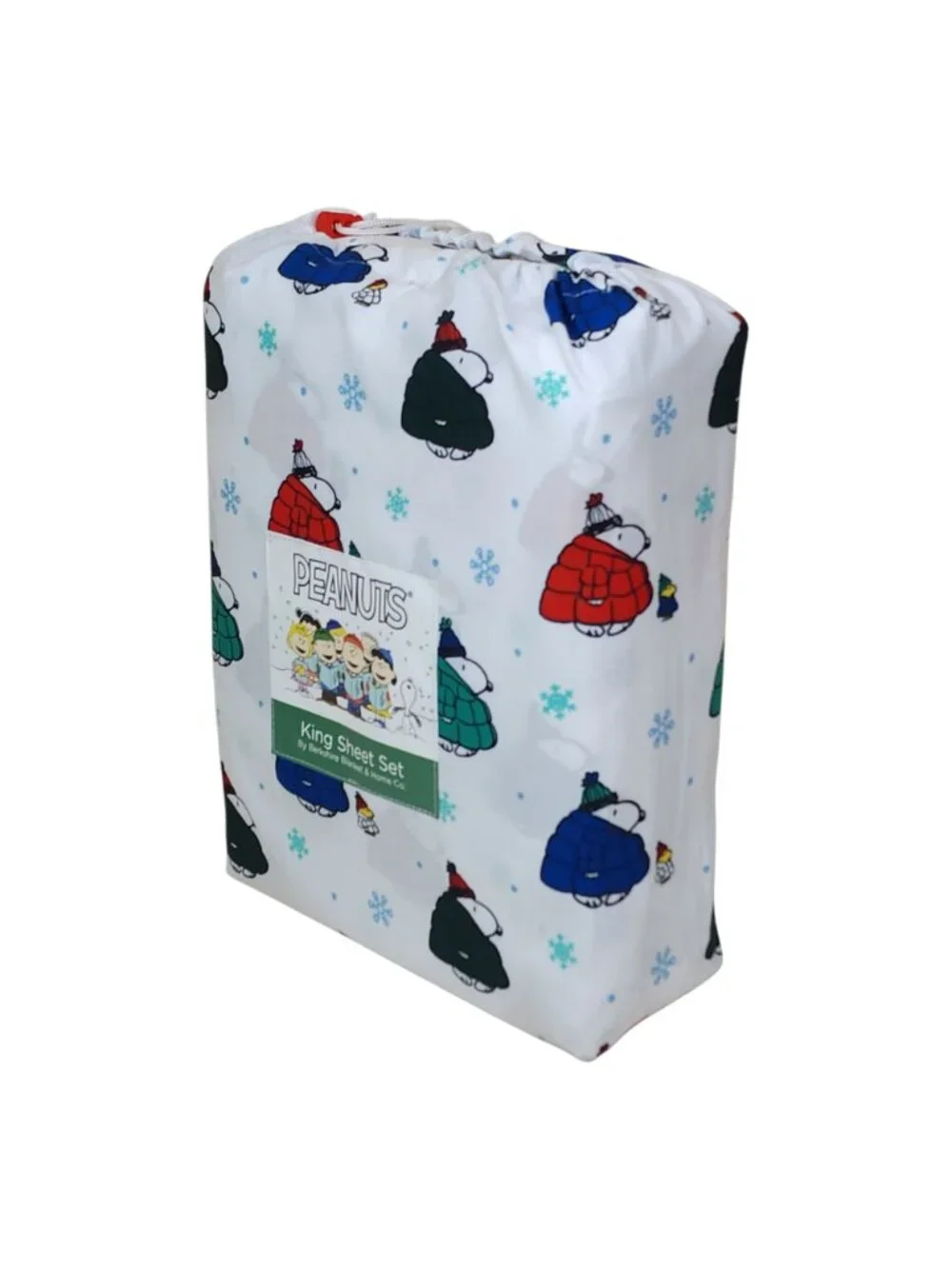 Peanuts Snoopy King Sheet Set By Berkshire Holiday Christmas Igloo Winter 4 pc